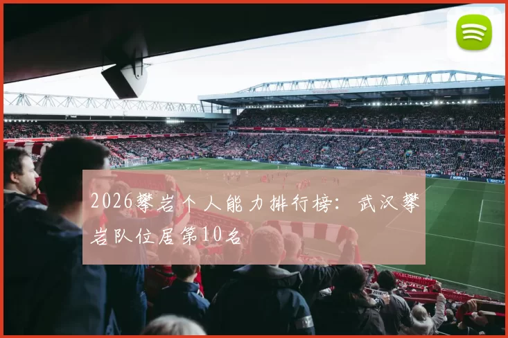 2026攀岩个人能力排行榜：武汉攀岩队位居第10名